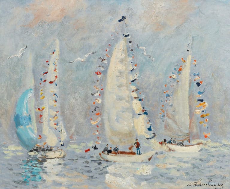 Les Yachts pavoisés, Deauville, André Hambourg (1967)