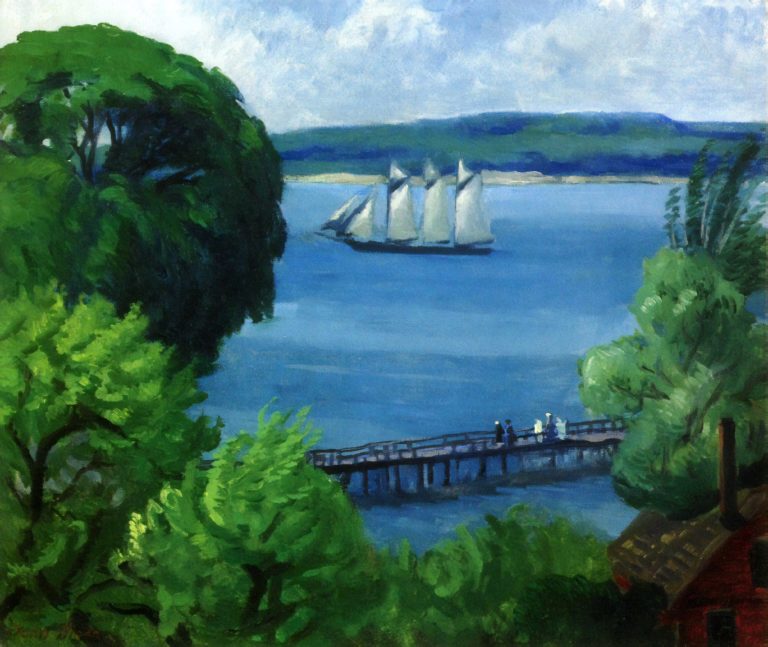 Goélette au passage, John French Sloan (1917)