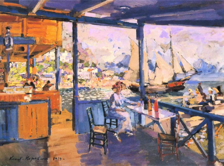 Jetée à Gourzouf, Constantin Korovine (1914)