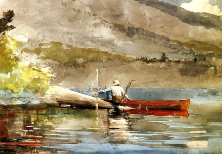 Le Canoë rouge, Winslow Homer (1899)