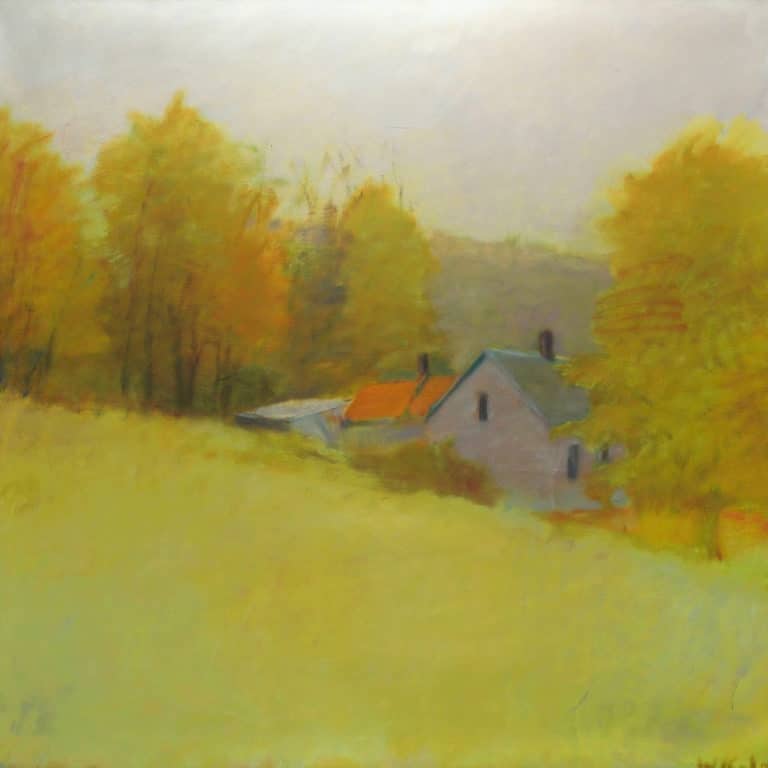 Ferme abandonnée à Dummerston, Vermont, Wolf Kahn (1976)