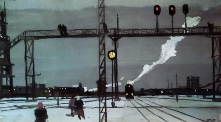 Près de la voie ferrée. Matin, Georgy Nissky (1957)