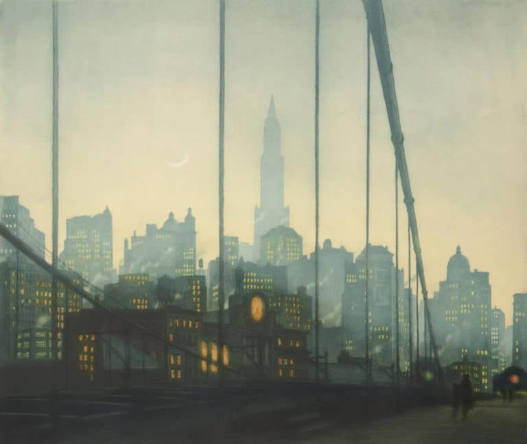 Le Pont de Brooklyn, New York, Tavík František Šimon (1927)