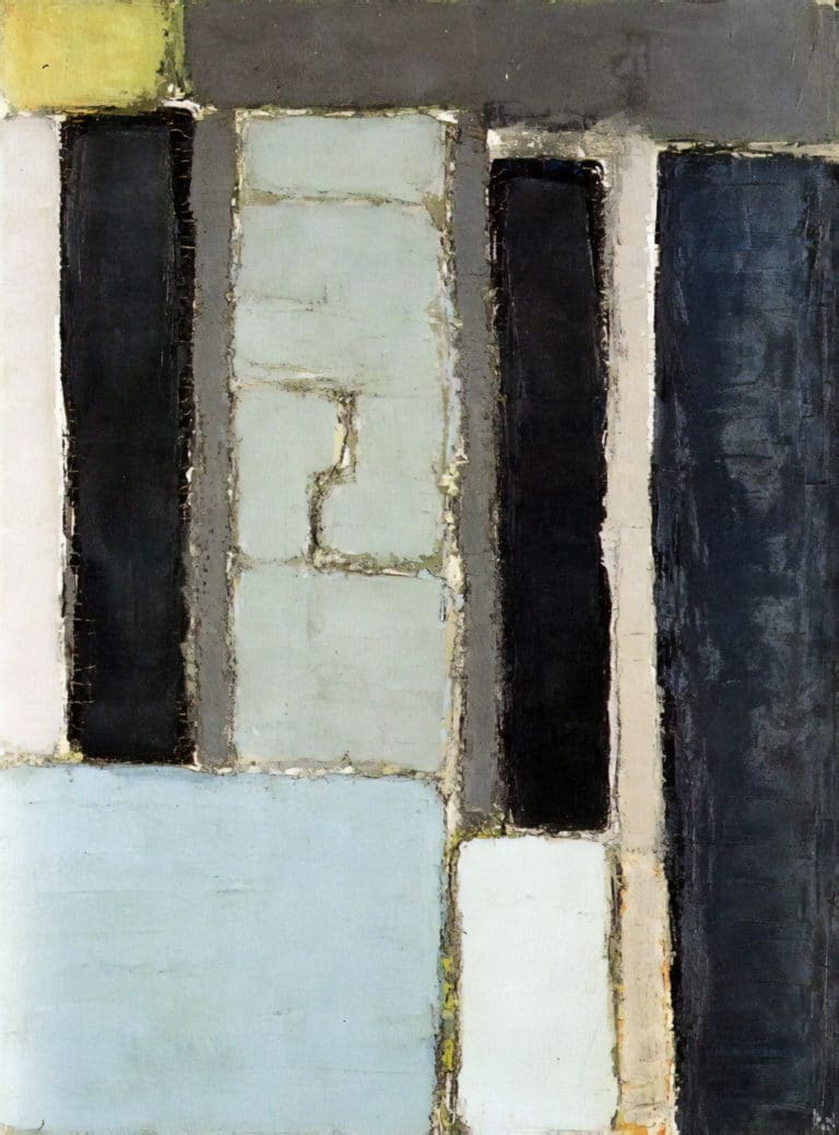 Composition en gris, beige et blanc, Nicolas de Staël (1950)