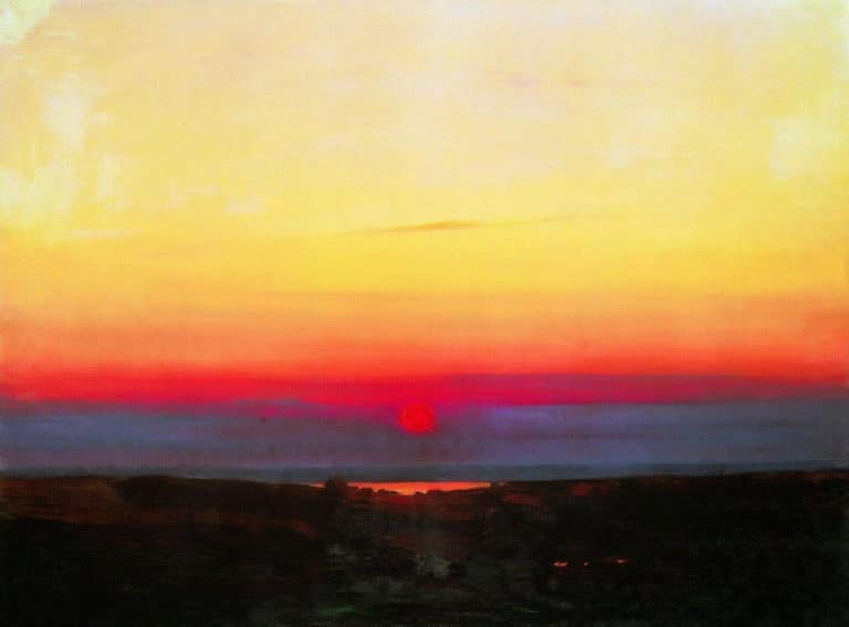 Coucher de soleil dans la steppe, au bord de la mer, Arkhip Kouïndji (1895)