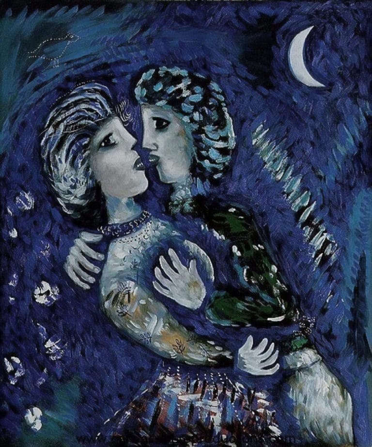 Les Amoureux et la lune, Marc Chagall (1926)
