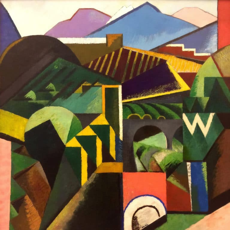 Paysage de Céret, Auguste Herbin (1913)