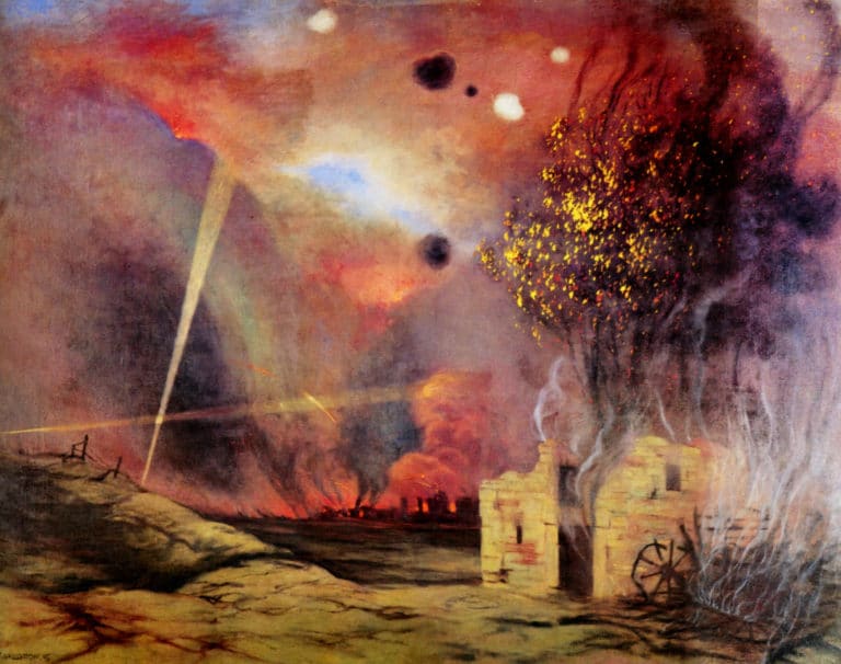 Paysage en ruine et en feu, Félix Vallotton (1916)