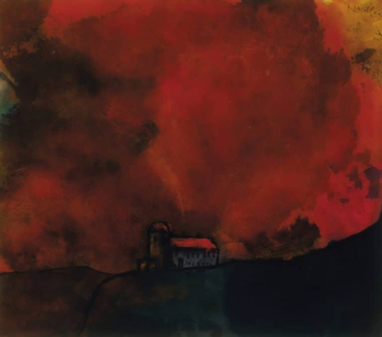 Paysage romantique avec forteresse, Emil Nolde (1941)