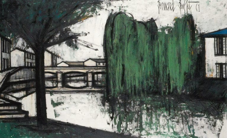 Saules pleureurs sur la rivière, Bernard Buffet (1961)