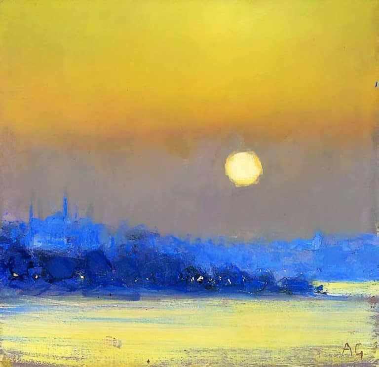 Vers Rüstem Pacha et la mosquée Süleymaniye, lumière sur le Bosphore, Andrew Gifford (2010)