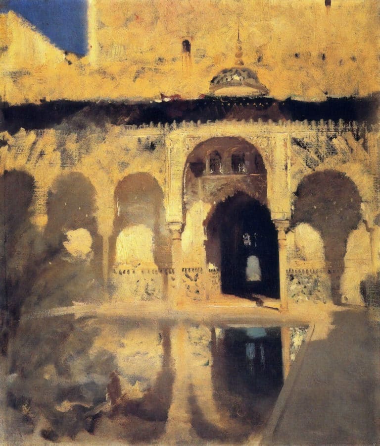 Alhambra, cour des Myrtes, John Singer Sargent (1879)