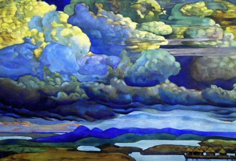 Bataille dans le ciel, Nicolas Roerich (1912)