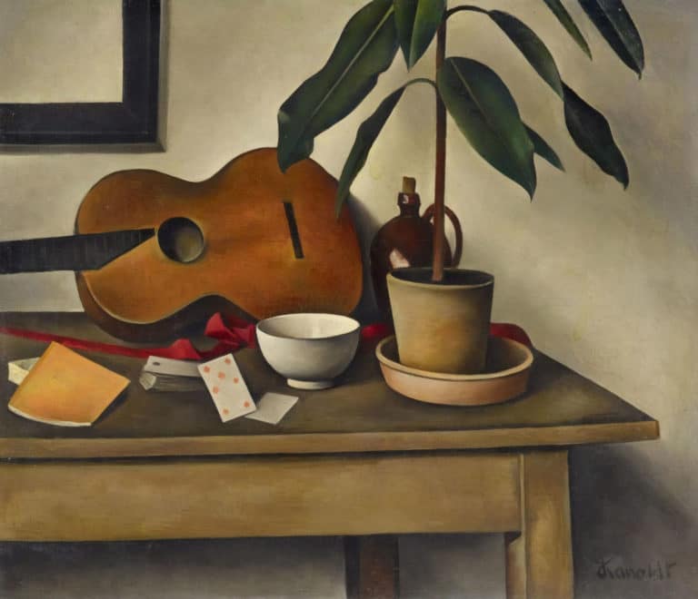 Nature morte à la guitare, Alexander Kanoldt (1924)