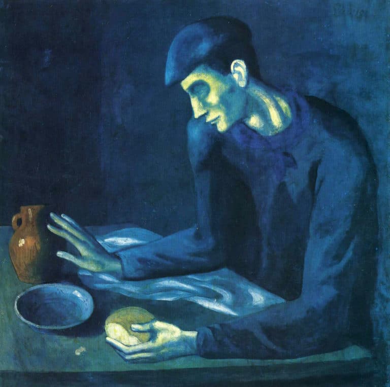 Petit déjeuner d’un homme aveugle, Pablo Picasso (1903)