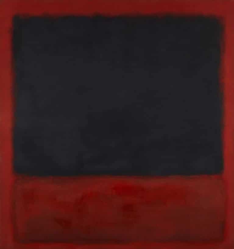 Sans titre (noir, rouge sur noir sur rouge), Mark Rothko (1964)