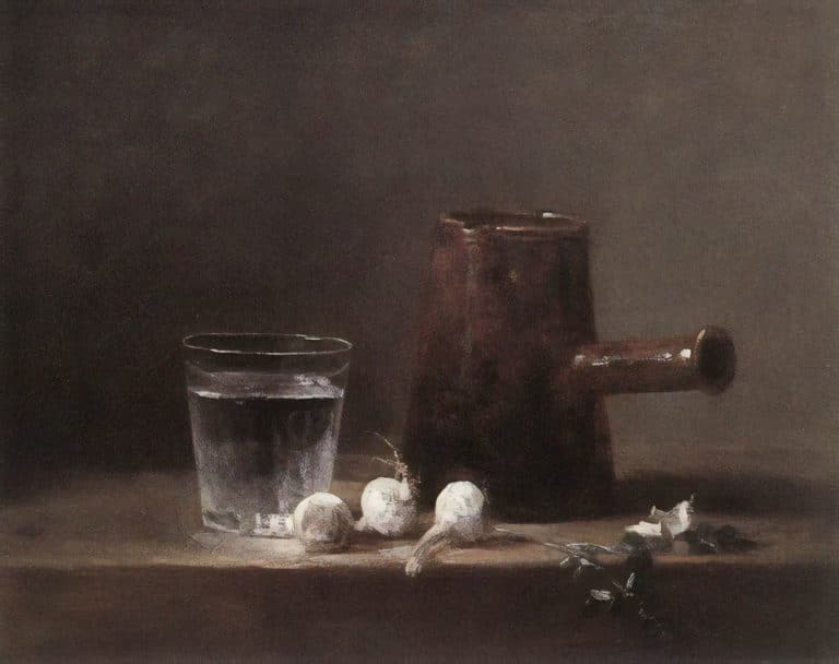 Verre d’eau et cafetière, Jean Siméon Chardin (1760)
