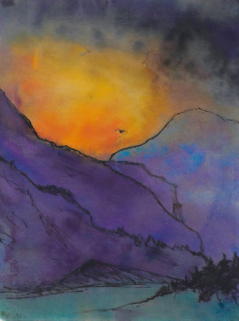 Paysage de montagne violet, Emil Nolde (1935)