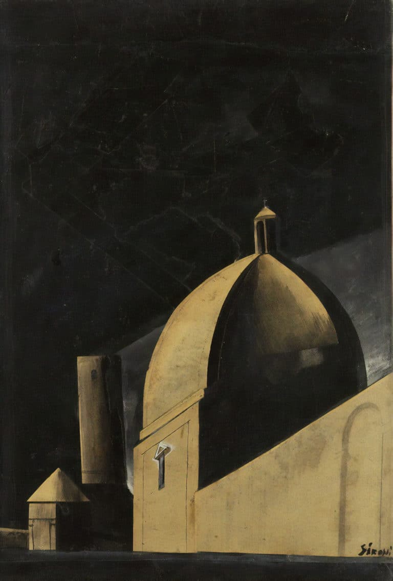 Église de banlieue ou La cathédrale, Mario Sironi (1946)