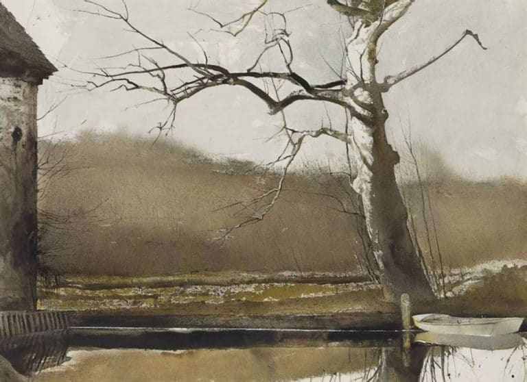 Barque à fond plat, Andrew Wyeth (1988)
