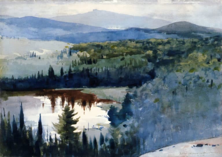 Village indien, Adirondacks, Winslow Homer (1894)