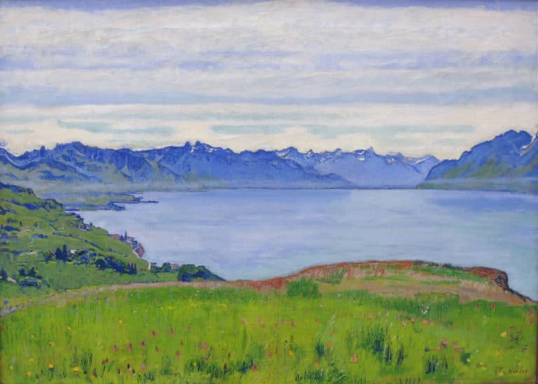 Paysage au bord du lac Léman, Ferdinand Hodler (1908)