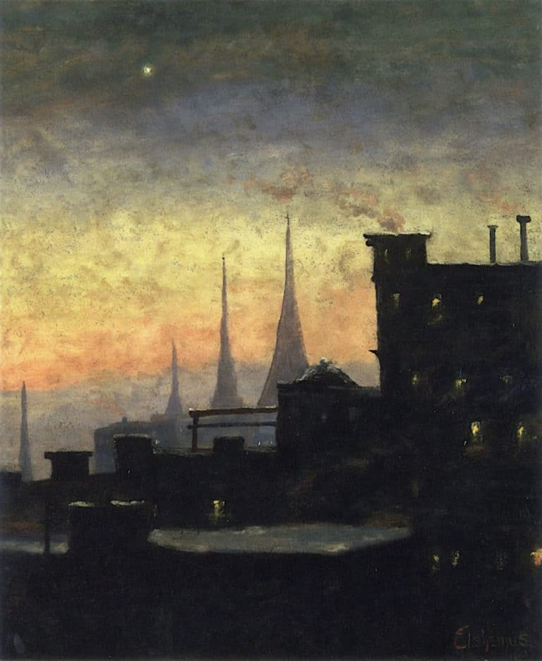 Toits de New York, Louis Eilshemius (1908)