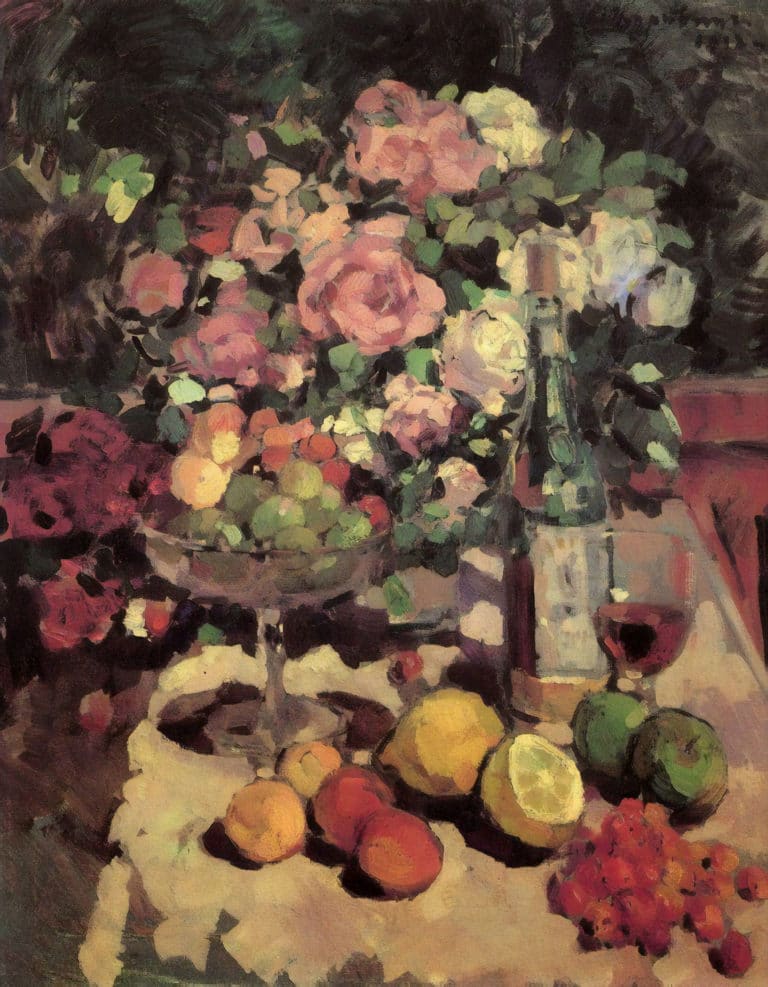 Roses et fruits, Constantin Korovine (1899)