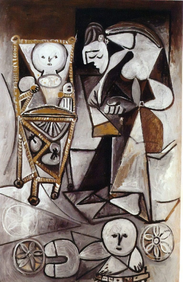 Femme dessinant entourée de ses enfants, Pablo Picasso (1950)