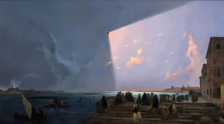 Éclipse de soleil à Venise, Ippolito Caffi (1842)