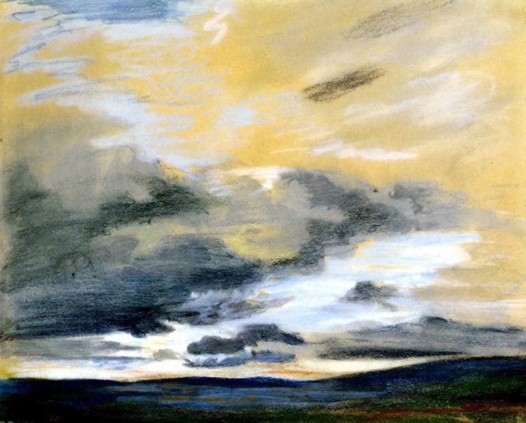 Étude de ciel au crépuscule, Eugène Delacroix (1842)