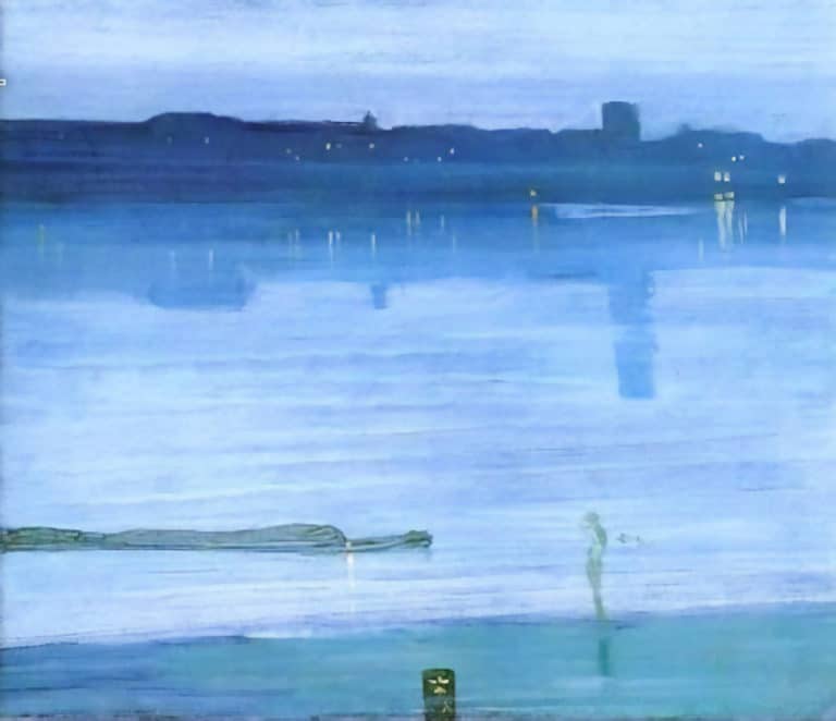Nocturne en bleu et argent, Chelsea, James Abbott McNeill Whistler (1887)