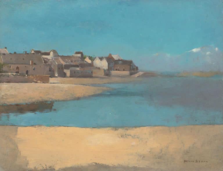 Un village sur la mer en Bretagne, Odilon Redon (1880)