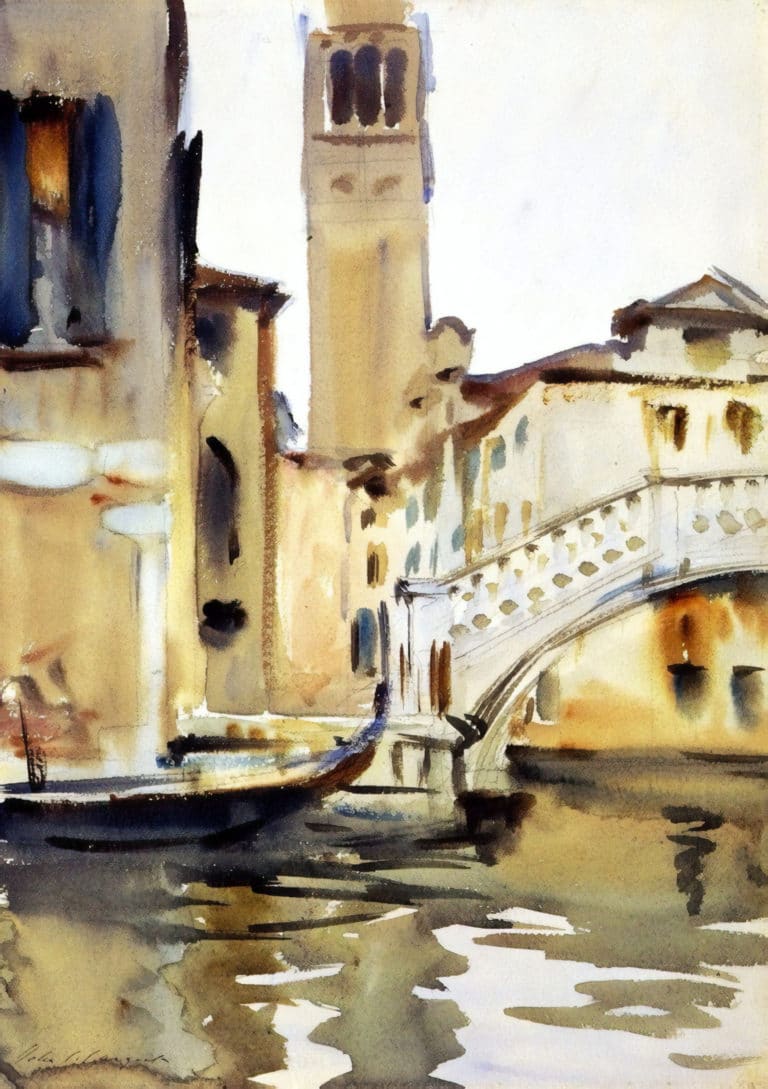 Pont et campanile, Venise, John Singer Sargent (1902)