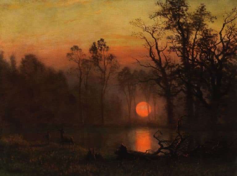 Coucher de soleil sur les plaines, Albert Bierstadt (1887)