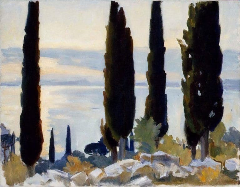 Cyprès à San Vigilio, John Singer Sargent (1913)