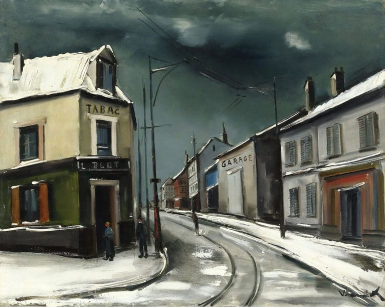 Rue de village sous la neige, Maurice de Vlaminck (1928)