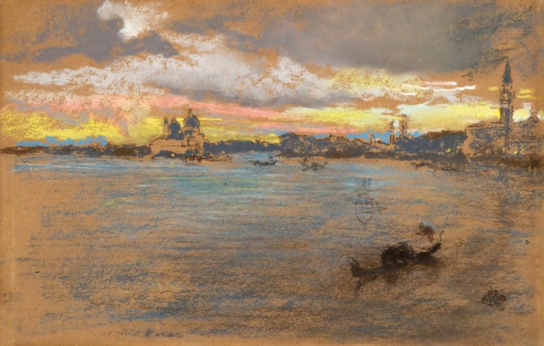 La tempête, coucher de soleil, James Abbott McNeill Whistler (1880)