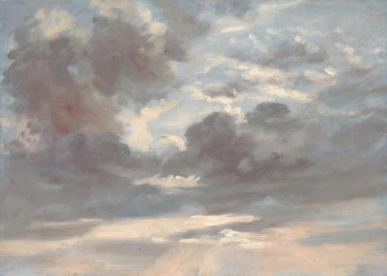 Étude de nuages, coucher de soleil orageux, John Constable (1821)