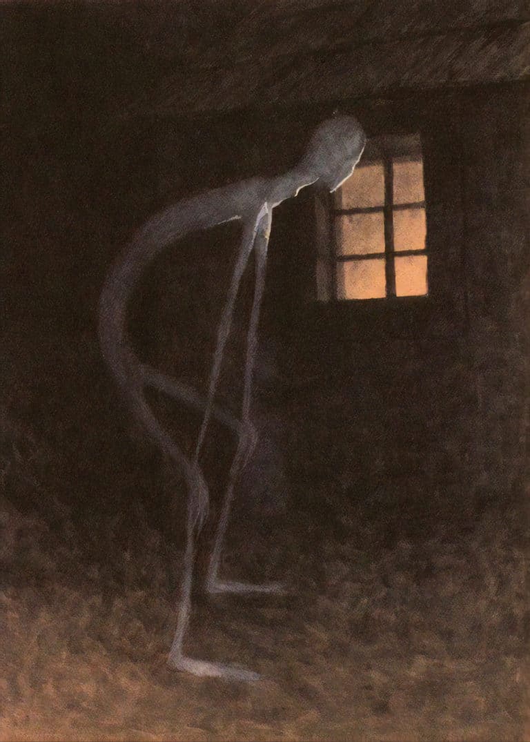 La mort regardant par la fenêtre, Jaroslav Panuška (1900)