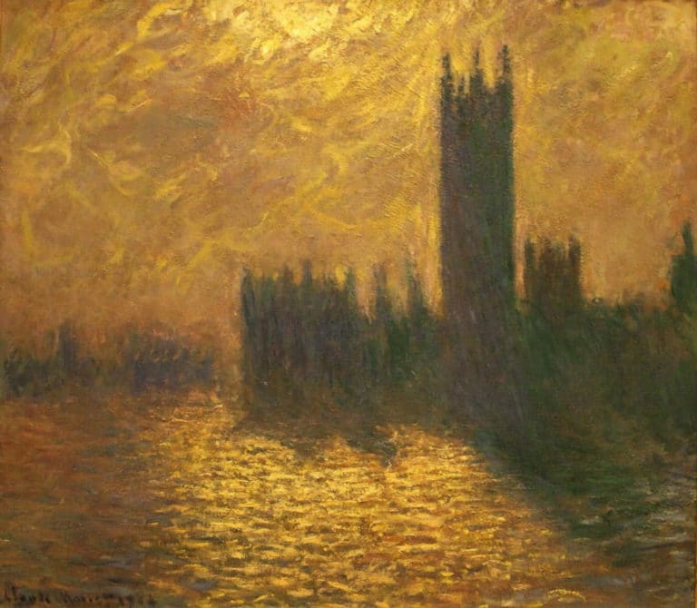 Le Parlement de Londres, ciel orageux, Claude Monet (1904)
