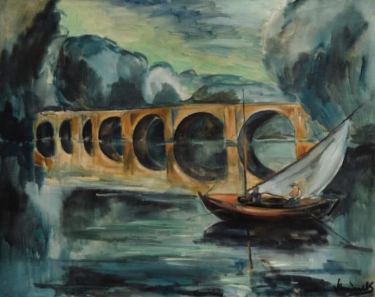 Pêcheurs près d'un pont, Maurice de Vlaminck (1912)