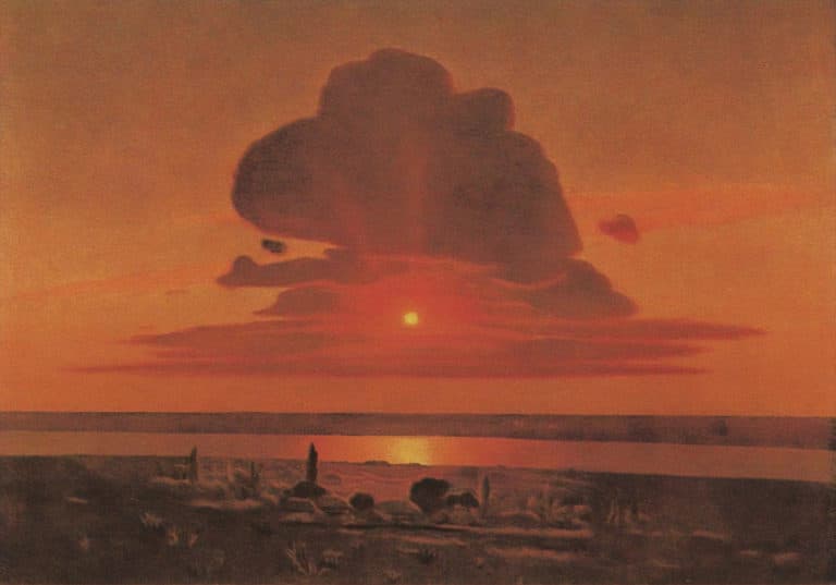 Coucher de soleil rouge, Arkhip Kouïndji (1908)