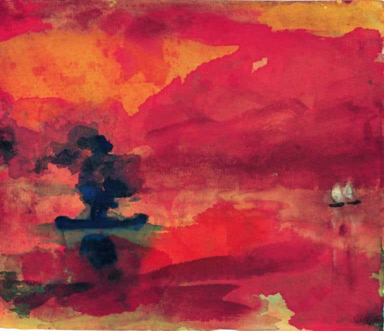 Coucher de soleil, Emil Nolde (1928)