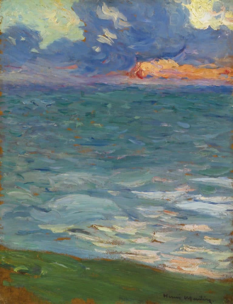 Bord de mer au coucher du soleil, Henri Martin (1920)