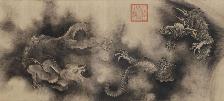 Neuf dragons (détails), Chen Rong (1244)