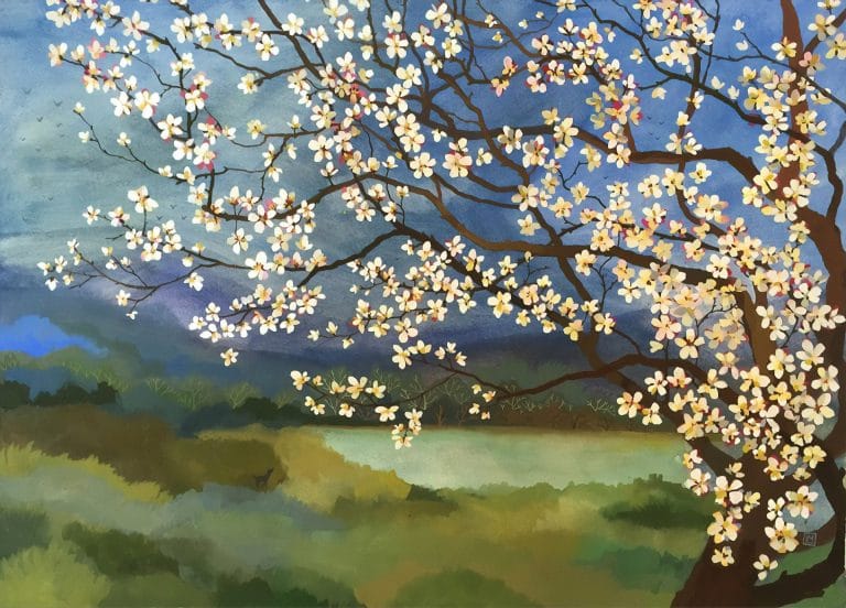 Amandier en fleurs, Melissa Launay (2016)