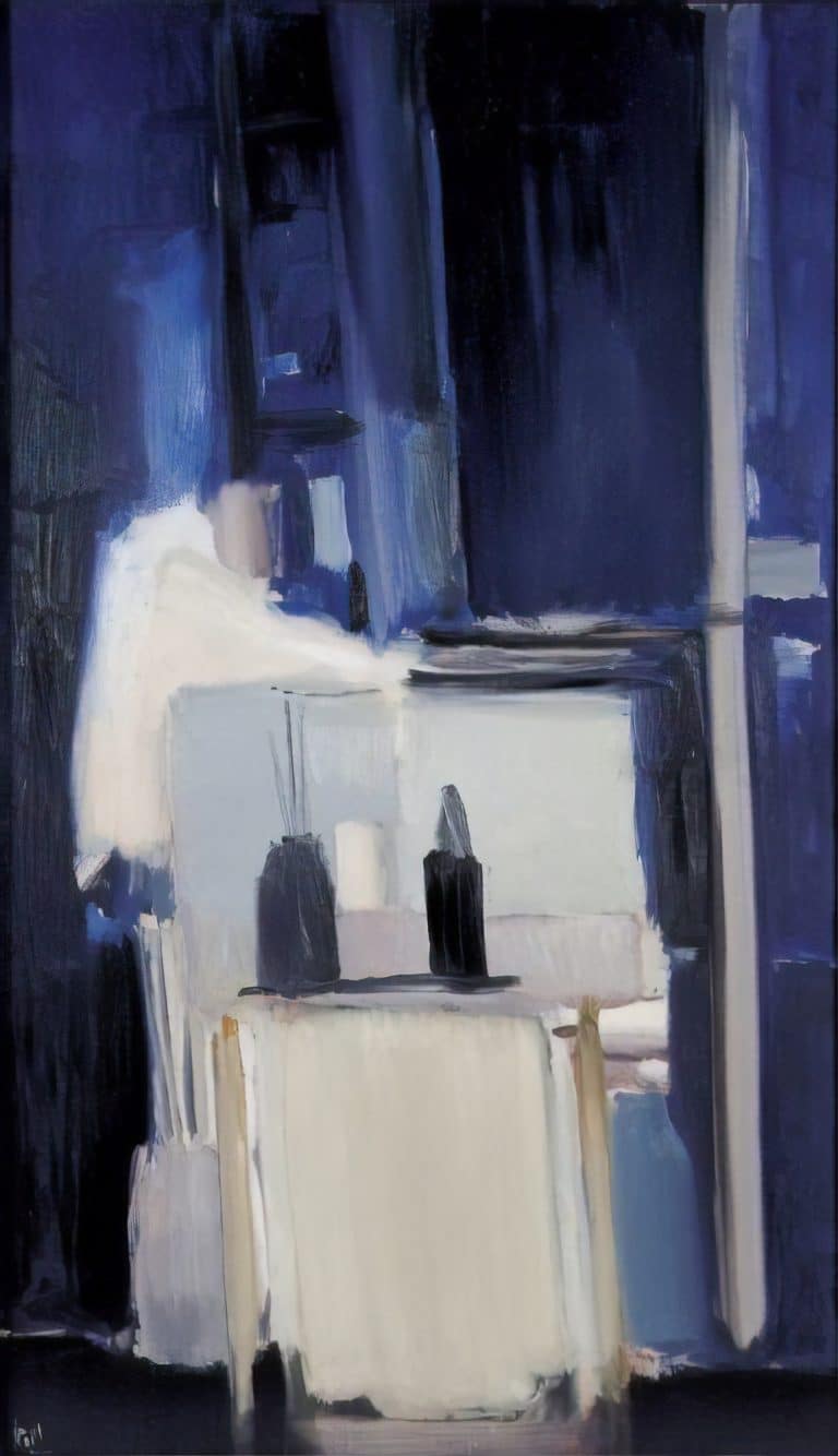 Coin d'atelier, fond bleu, Nicolas de Staël (1955)