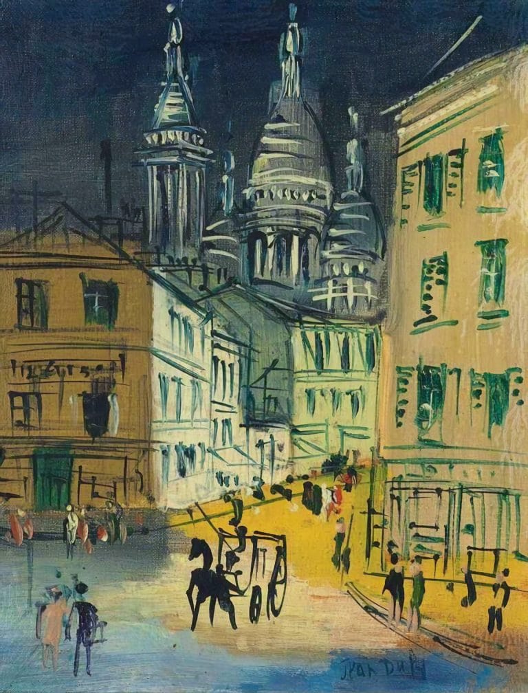 Montmartre, rue Norvins, Jean Dufy (1955)