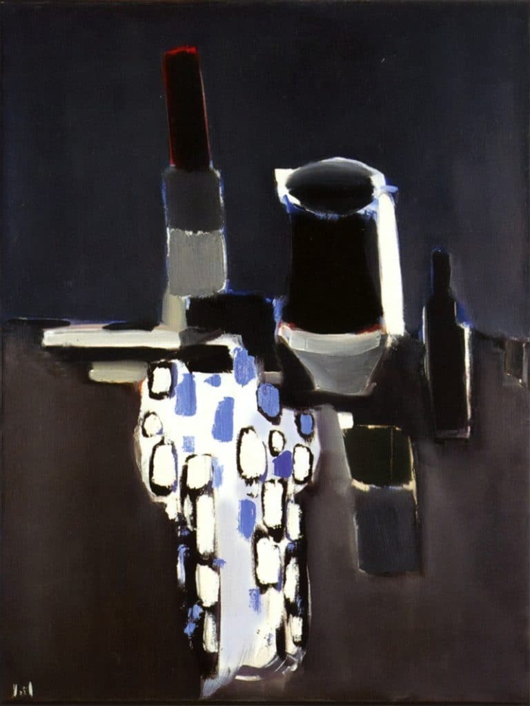 Nappe, pots et bouteilles, Nicolas de Staël (1955)